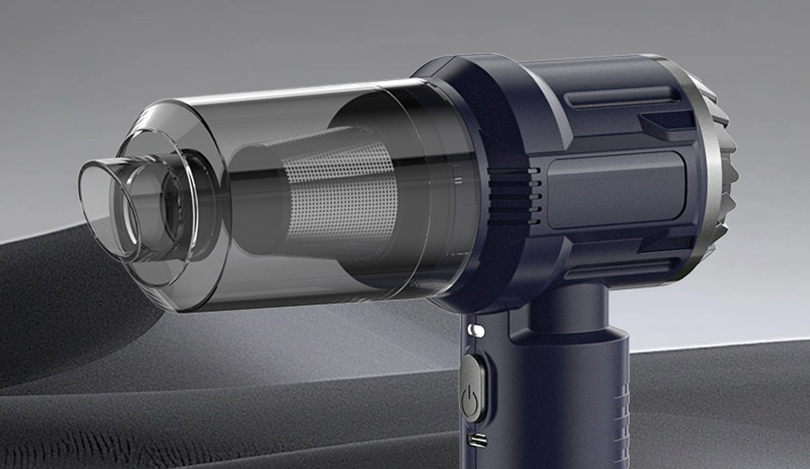 Multifunctional vacuum cleaner with broken window hammer for vehicle and home